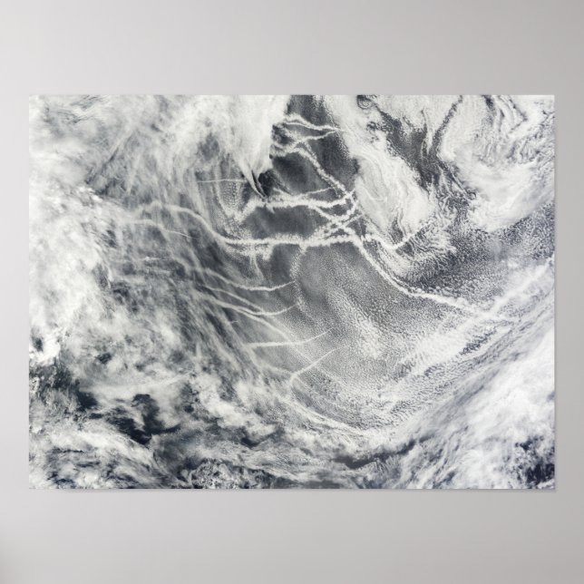 Póster Ship tracks in the Pacific Ocean (Frente)