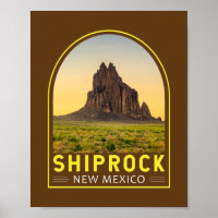 Shiprock New Mexico Retro Emblem Art Vintage