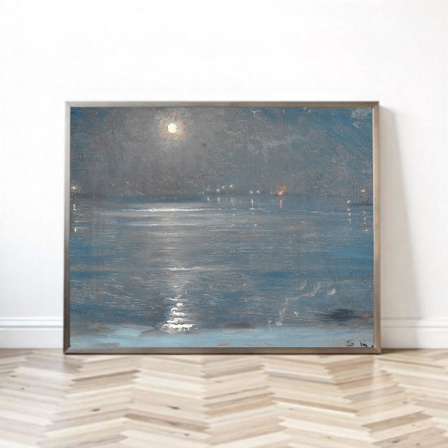 Póster Ships with lanterns at sea, Peder Severin Krøyer (Subido por el creador)