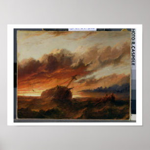 Póster Shipwreck, c.1850 (aceite sobre lienzo)