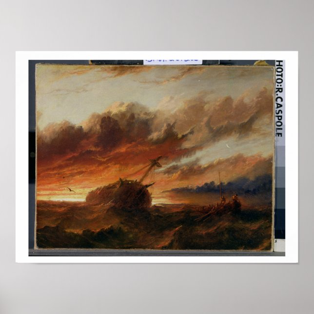 Póster Shipwreck, c.1850 (aceite sobre lienzo) (Frente)