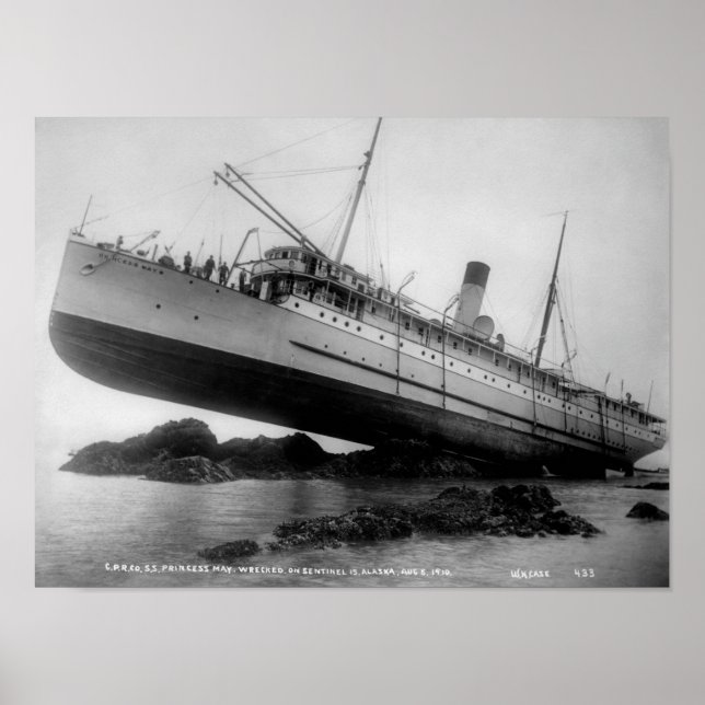 Póster Shipwreck - SS Princess May - 5 de agosto de 1910 (Frente)
