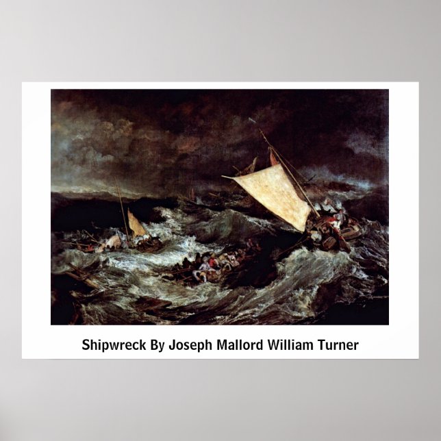 Póster Shipwrect De Joseph Mallord William Turner (Frente)
