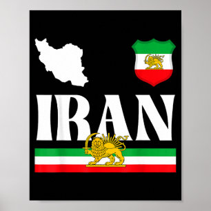 Póster Shir o khorshid irán, león y sol, persia 
