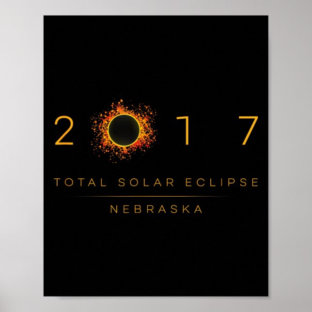 Póster Shirt Total Solar Eclipse Nebraska 2017 (Frente)