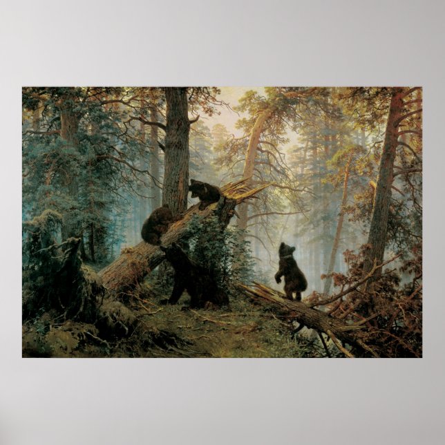 Póster Shishkin, Ivan - Morning in a Pine Forest (Frente)