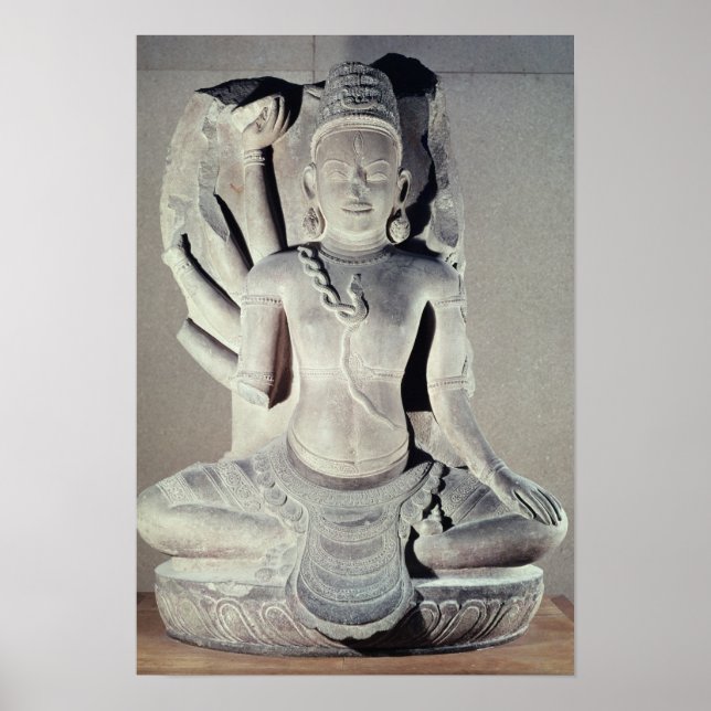 Póster Shiva con diez brazos, del templo Thap Banh It, (Frente)