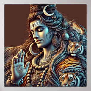 Póster Shiva, el Aséctico - Yogi Himalaya en el Meditat P