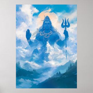 Póster Shiva en Kailasa Poster