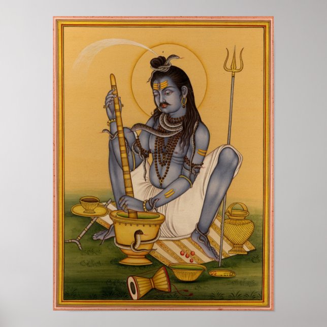 Póster Shiva Haciendo Bhang (Frente)