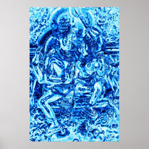 Póster Shiva y abrazo de Shakti