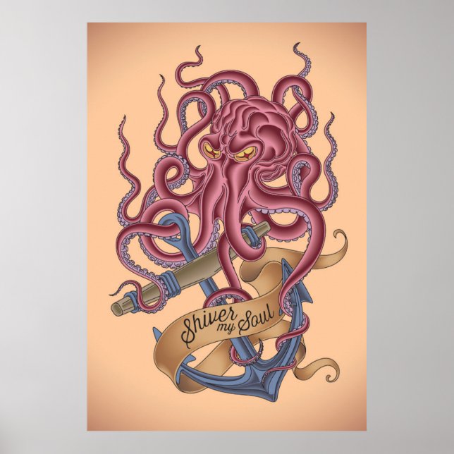 Póster Shiver My Soul | Octopus Tatto (Frente)