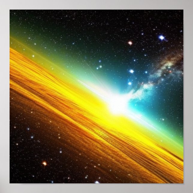 Póster Shockwave de oro en Poster espacial (Frente)
