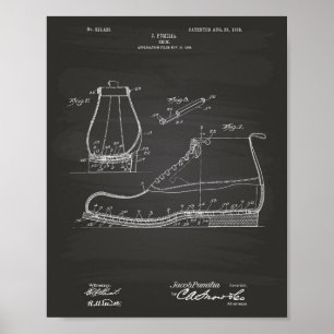 Póster Shoe 1906 Patent Art Chalkboard