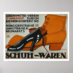 Póster "Shoe Shops", Zurich (color litho)