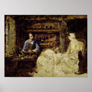 Póster Shoemaker de Reville, una ciudad cercana a Cherbur