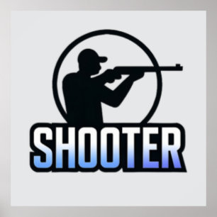 Póster Shooter - Diseño Marksman Silhouette Premium