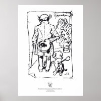 Shopenhauer with dog, by Wilhelm Busch