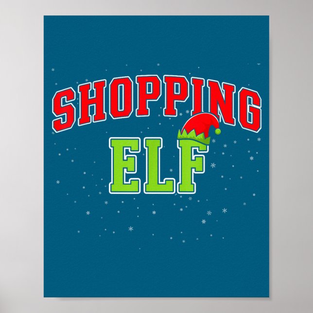 Póster Shopng Elf Christmas Family Matching Group Xmas Sh (Frente)