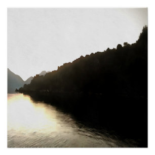 Póster Shores Shadows Paisaje Arte