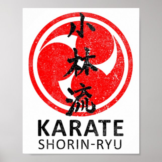 Póster Shorin Ryu Karate Symbol Kanji Japan Martial Art V (Frente)