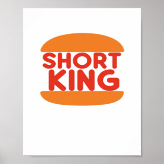 Póster Short King Funny Minimal Design