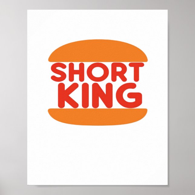 Póster Short King Funny Minimal Design (Frente)