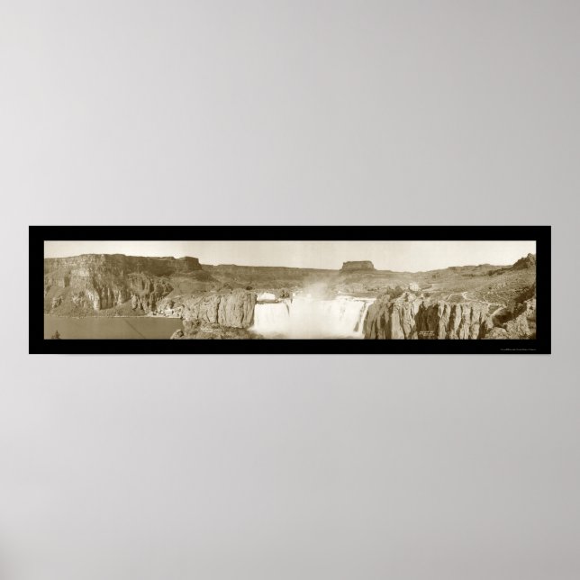 Póster Shoshone Falls Idaho Foto 1909 (Frente)