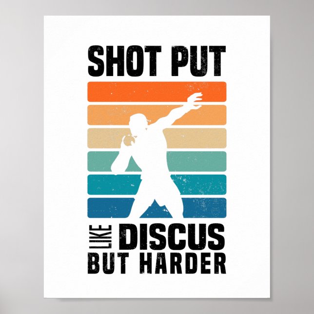 Póster Shot Put Sports | Shot Putter Funny Sayings Gifts (Frente)