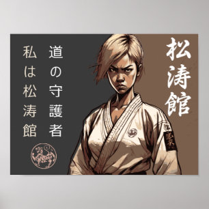 Póster Shotokan: La Línea Ininterrumpida de Maestría