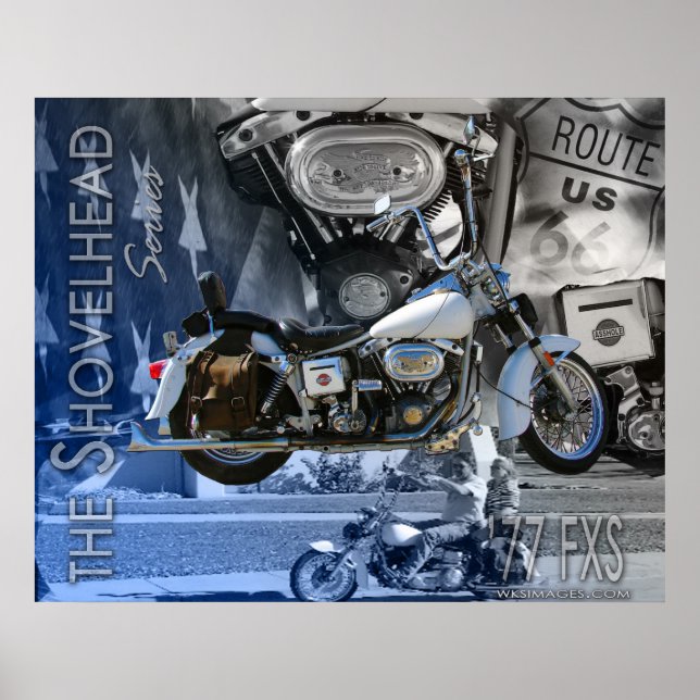 Póster Shovelhead De JR 1977 (Frente)