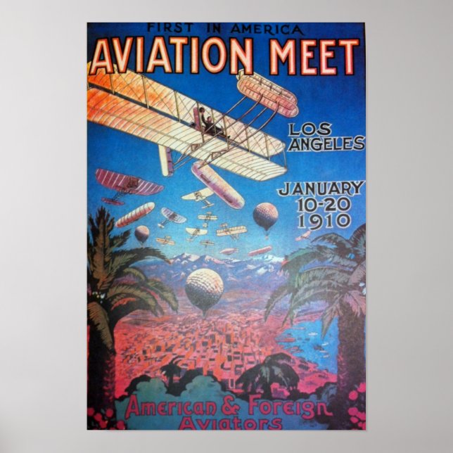 Póster Show de aviación en Los Ángeles (Frente)