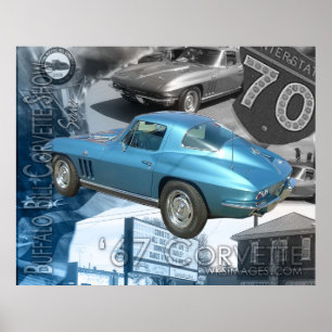 Póster Show de Corvette-Búfalo Bill Corvette de 1967