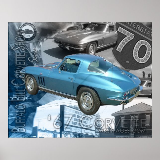 Póster Show de Corvette-Búfalo Bill Corvette de 1967 (Frente)