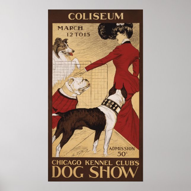 Póster Show Perro de Chicago Kennel Club en 1902 (Frente)