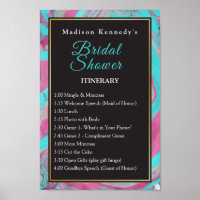 Shower Events Verde azulado Fab Fun Poster