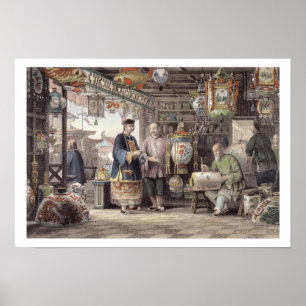 Póster Showroom of a Lantern Merchant in Peking, from 'Ch