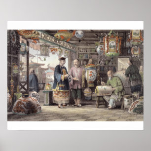 Póster Showroom of a Lantern Merchant in Peking, from 'Ch
