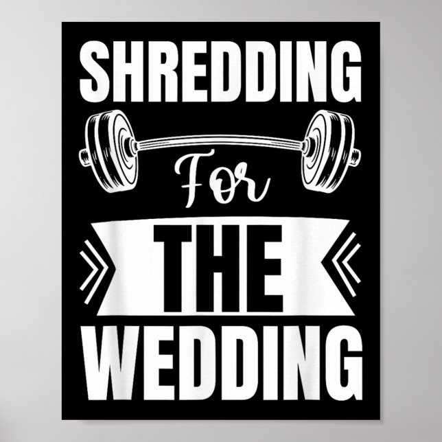 Póster Shredding For The Wedding Bride And Groom Fitness  (Frente)