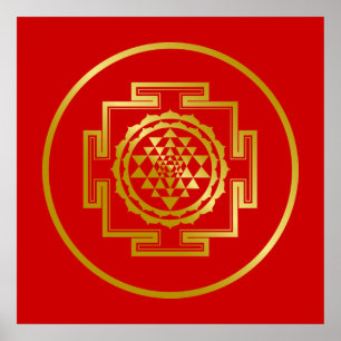 Póster Shree de oro Yantra