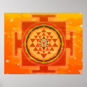Póster Shree espiritual Yantra
