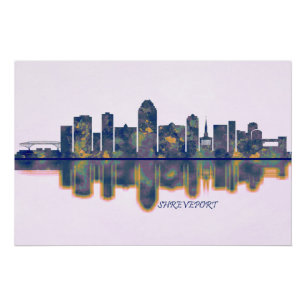 Póster Shreveport Skyline