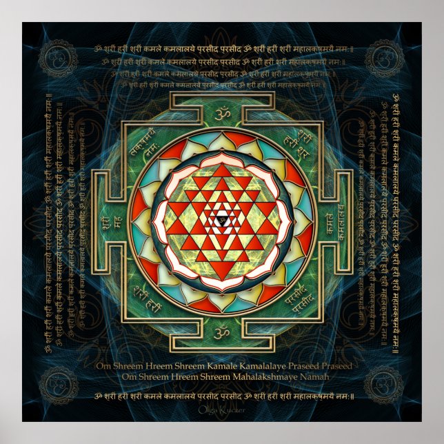 Póster Shri Maha Lakshmi (Frente)