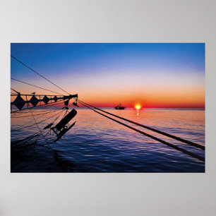 Póster Shrimping Sunset