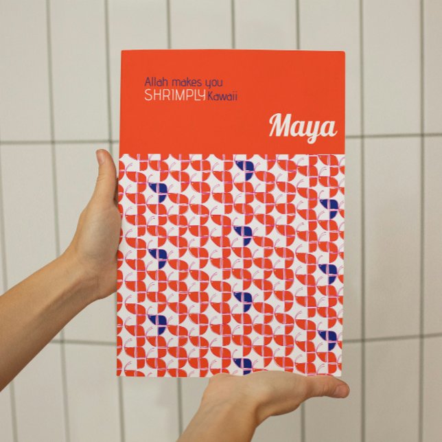 Póster SHRIMPLY Kawaii Retro Naranja Blanco Personalizado (Subido por el creador)