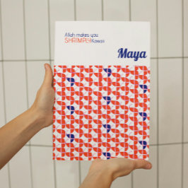 Póster SHRIMPLY Kawaii Retro Naranja Personalizado de gua