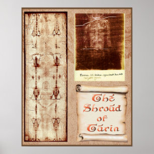 Póster Shroud of Turin Pio Jesus Holy Face & Mandylion