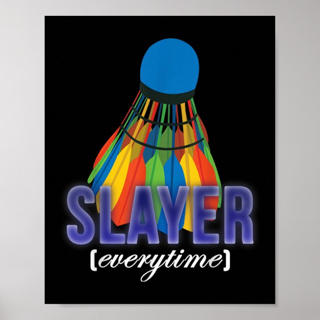 Póster Shuttle Badminton Player Quote  (Frente)