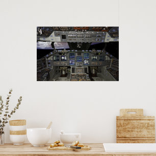 Póster Shuttle Cockpit