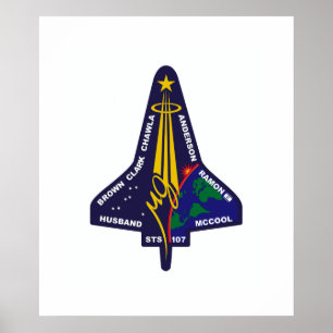 Póster Shuttle-sts107-s-001